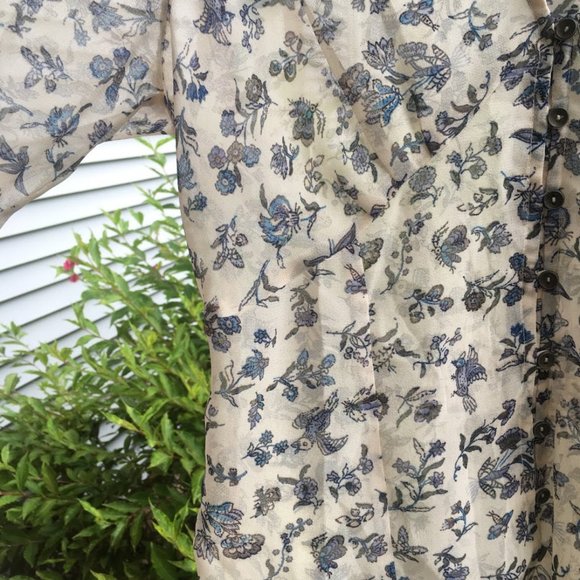 Lucky Brand Sheer Button-Up Blouse - Picture 6 of 6